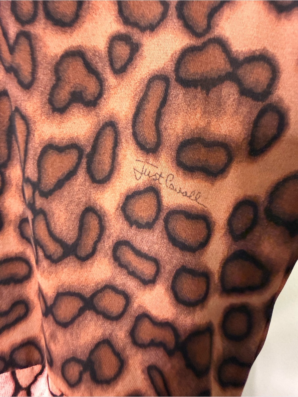 Just Cavalli Leopard Print Ruffle Mini Dress Animal Print Y2K Designer - Picture 3 of 8